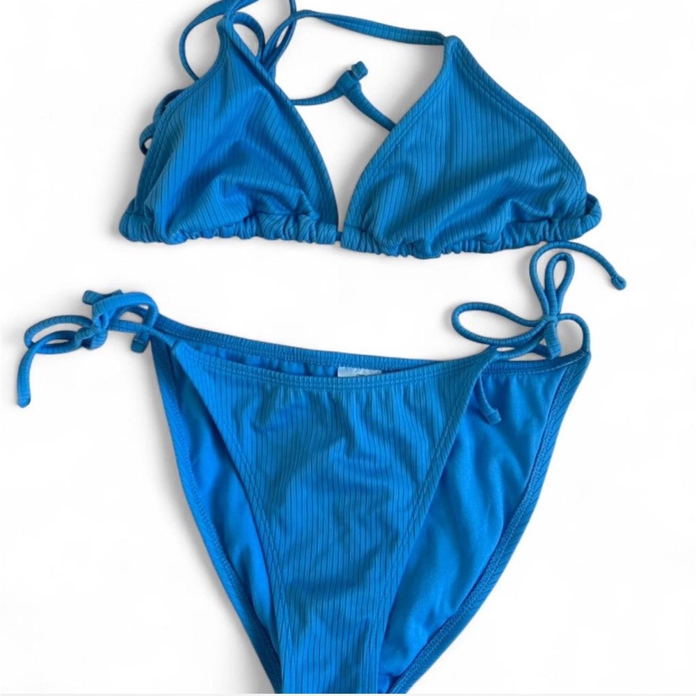 Wild Fable Blue Triangle Bikini Size Small Summer Beach Vacation